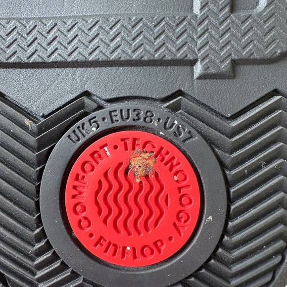 FitFlop Elasticated Slip On Black Suede Upper Mules Size 7 Slip Resistant Rubber - Picture 7 of 8